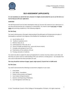The Self-Assessment Form has been developed to help you