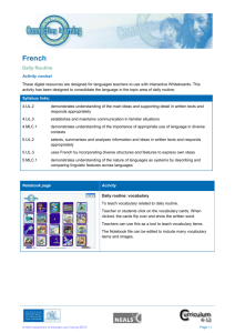 French: Daily Routine