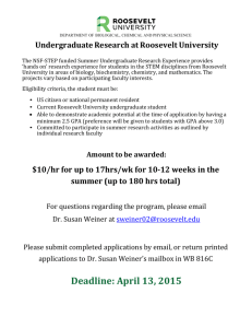 Summer 2015 Undergraduate Research Application