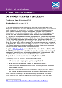 Oil and Gas Statistics Consultation