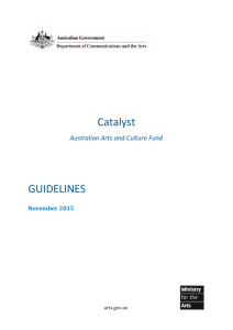 Catalyst*Australian Arts and Culture Fund*guidelines