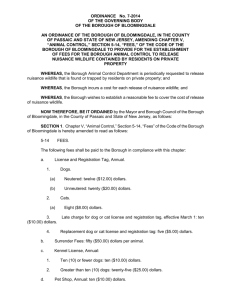 ORDINANCE No. 7-2014 OF THE GOVERNING BODY OF THE