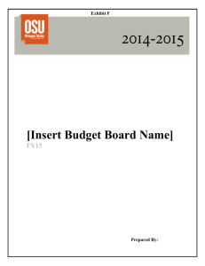 [Insert Budget Board Name] FY15