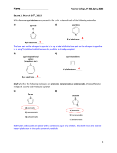 Exam 2, CY212, Spring 2015 Answer Key
