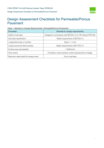 Design Assessment Checklists for Permeable/Porous