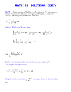 Math 162 Solutions: QUIZ V