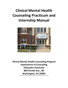 Clinical Mental Health Counseling Practicum and Internship Manual