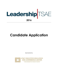 TSAE Leadership Academy Application
