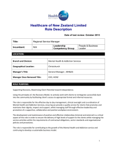Relationship Management - Healthcare of New Zealand