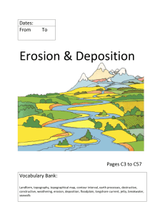 Erosion and Deposition Cover and Glossary