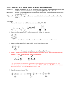 Objective Homework - Mr. Smith`s Pre-AP Chemistry