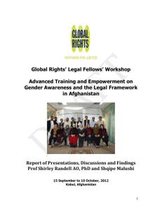 Global Rights` Legal Fellows` Workshop