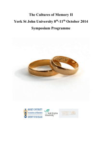 programme of the event - York St John University