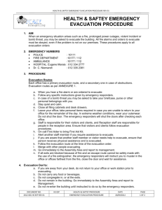 E4 KMI Health&Saftey evacuation procedure