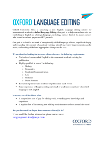 Oxford Language Editing