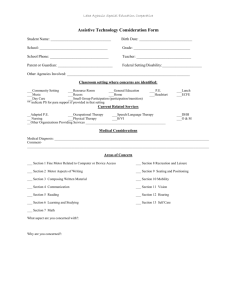 Assistive Technology Consideration Form