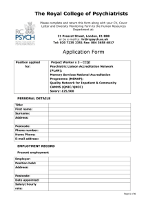 Application Form - Royal College of Psychiatrists