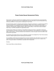 Power Scuba Sexual Harassment Policy - For Distribution