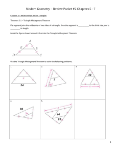 Modern Geometry * Review Packet #2 Chapters 5