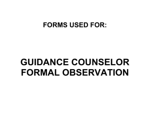 Formal Observation Forms for Guidance