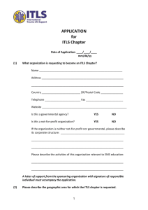 ITLS Chapter Application