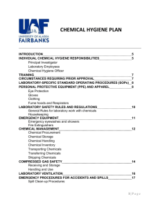 Chemical Hygiene Plan - University of Alaska Fairbanks