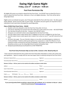 Class of 2015 Post Prom Party – RULES