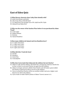 East of Eden Quiz