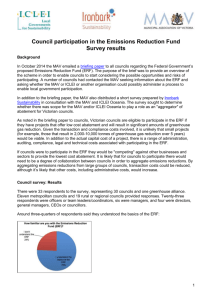 February 2015 Emissions Reduction Fund survey results report