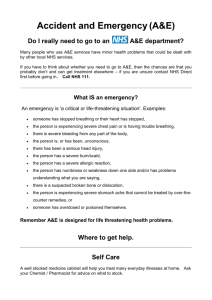 Accident and Emergency (A&E)