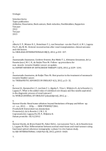 Urologie Selectiecriteria: Types publicaties: Artikelen, Dissertaties