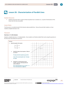 Lesson 26: Characterization of Parallel Lines