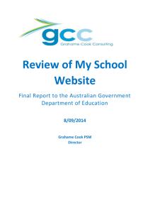 Review of My School Website - Department of Education and