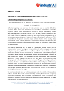 Collective Bargaining and Social Policy 2012-2016