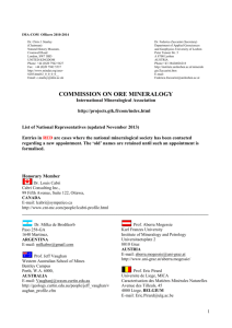 COMMISSION ON ORE MINERALOGY - GTK