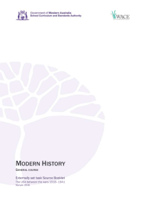 Modern History - WACE 2015 2016