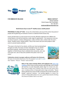 Press Release - World Oceans Day