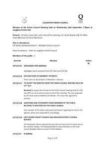 09.16.2015 Parish Council Minutes
