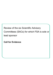 Review of the six Scientific Advisory Committees (SACs)
