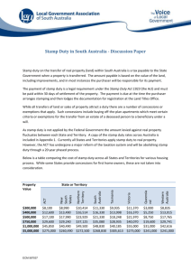 Stamp Duty in South Australia