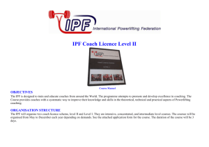 Course Costs - European Powerlifting Federation
