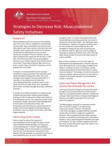 Case Study - Musculoskeletal Safety Initiatives (DOCX 146KB)