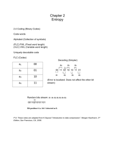 Entropy & Huffman coding