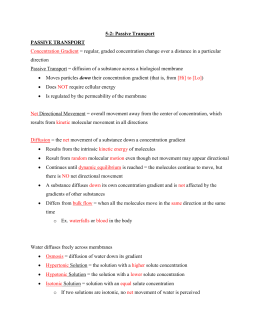 Osmosis and Tonicity Worksheet