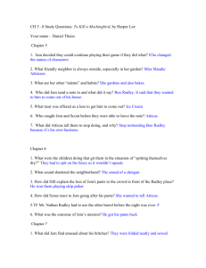 CH 5 *8 Study Questions: To Kill a Mockingbird, by Harper Lee