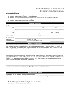 PFSO Scholarship Application