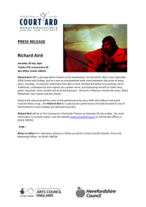 PRESS RELEASE Richard Aird