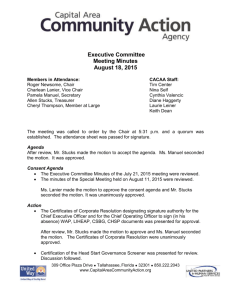Executive Committee minutes – amended