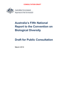 Australia`s Fifth National Report to the Convention on Biological