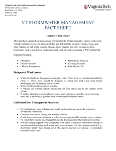 Vehicle Wash Water - Environmental Health and Safety | Virginia Tech